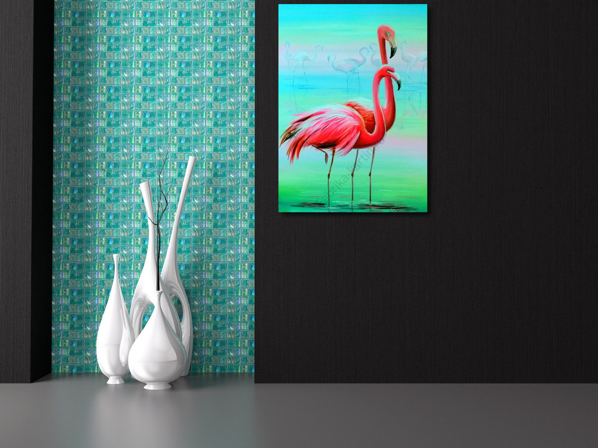 Картина Вечерние фламинго