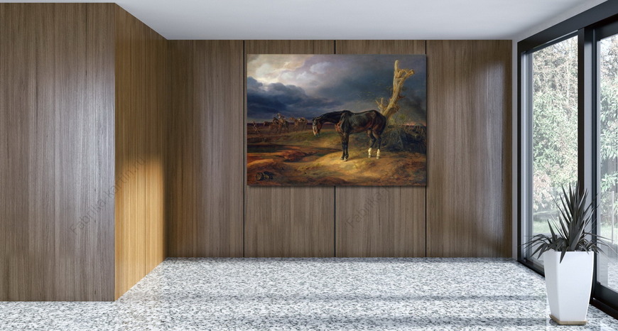Картина Брошенная лошадь на поле боя в Можайске