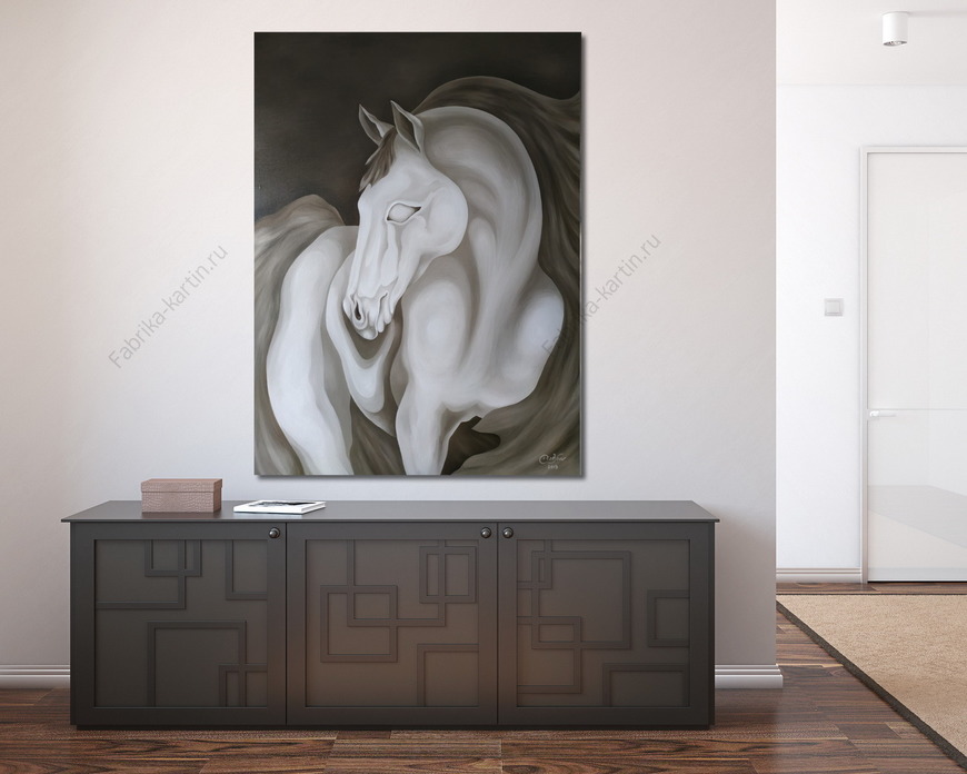 Картина Иллюзорный конь — отражённое в облаках лунное сияние