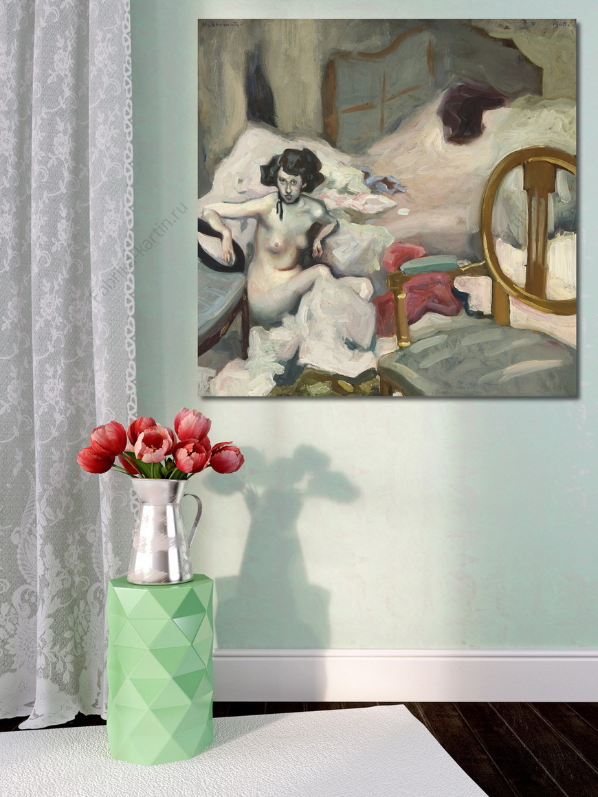 Картина Молодая дама в спальне