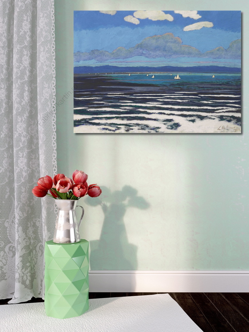 Картина Морской пейзаж с белыми парусами