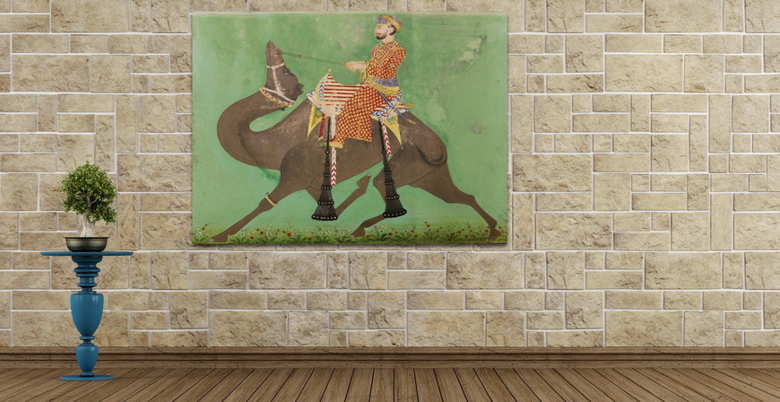 Картина Химмат Рамджи Кунвар едет на верблюде