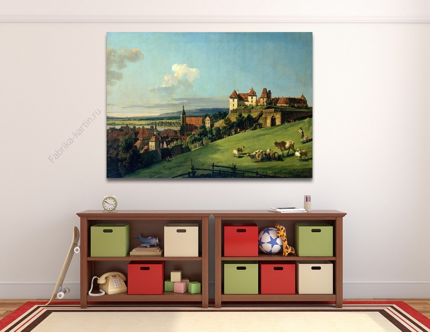 Картина Вид Пирны с замка Зонненштайн