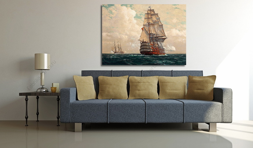 Картина Корабль в море, Димер Зено