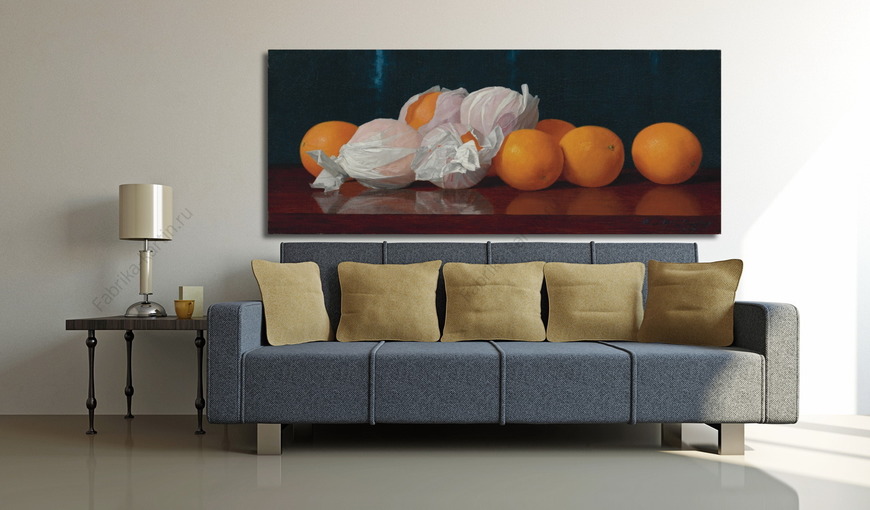 Картина Завернутые апельсины на столешнице