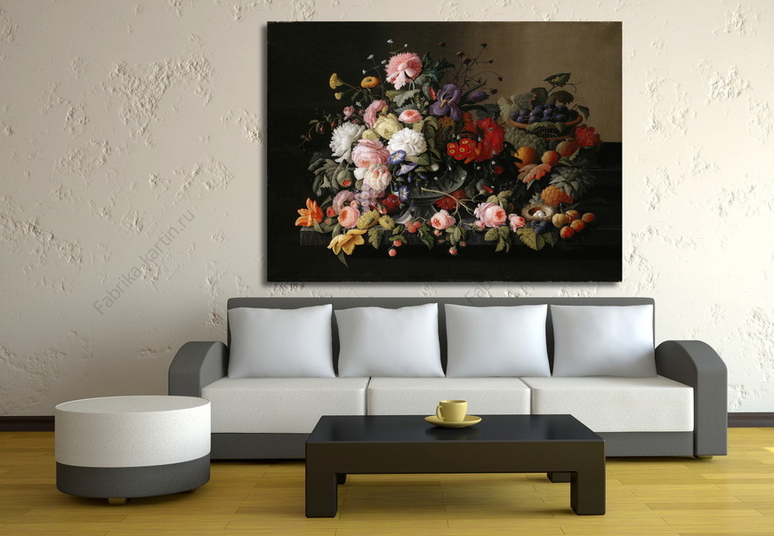 Картина Натюрморт Цветы и фрукты