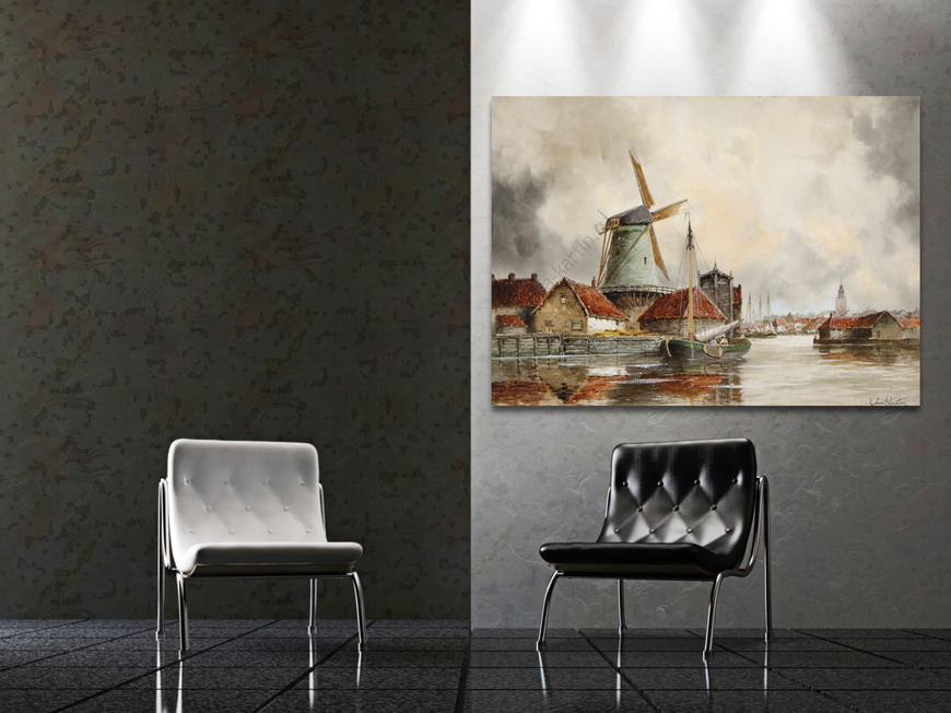 Картина Канал сцены, Роттердам